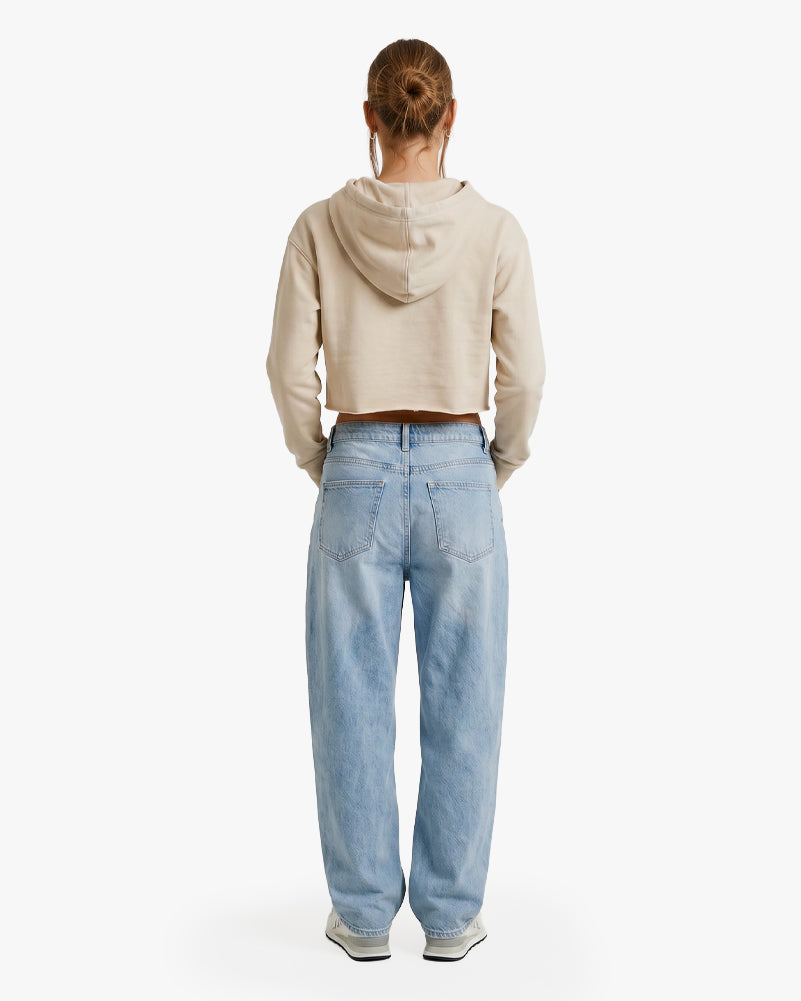 Hoodie Crop Beige
