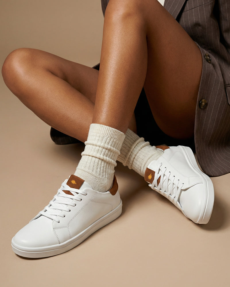 Zapato Deportivo Unisex Blanco/Café - Good Places