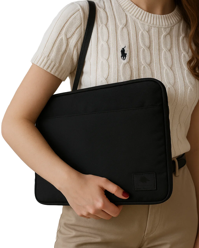 Estuche porta laptop Clásico Negro - Black Out 13,6" - 14,6" - 15,6"