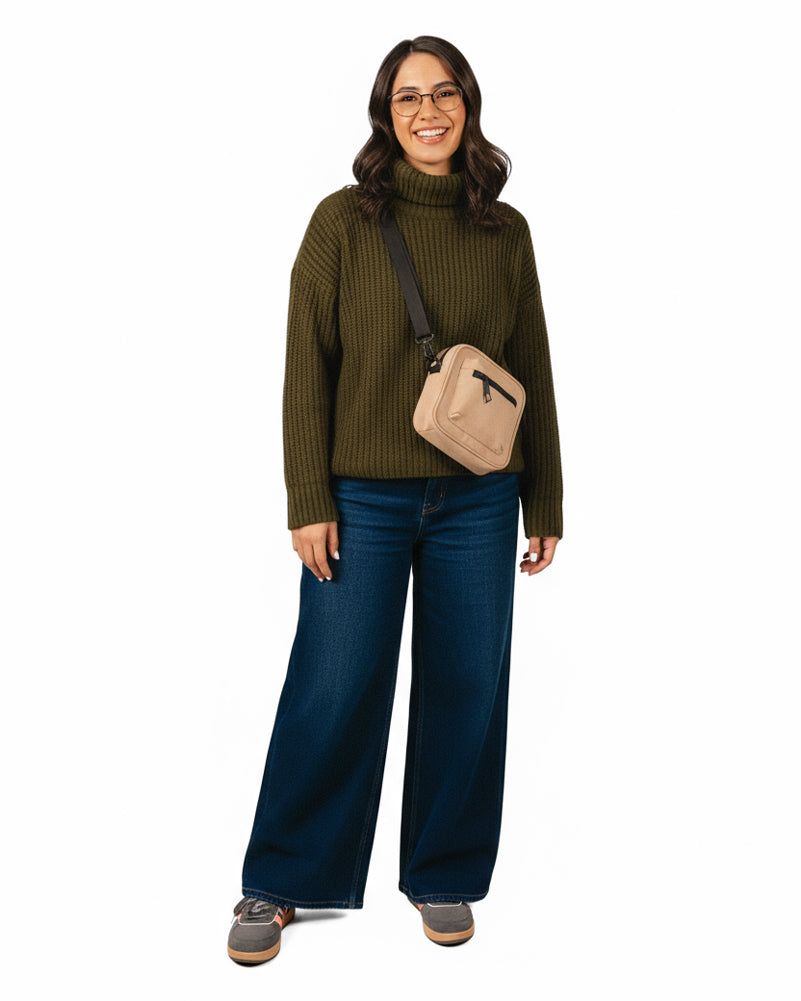 SQUARE BAG ELEMENT BEIGE