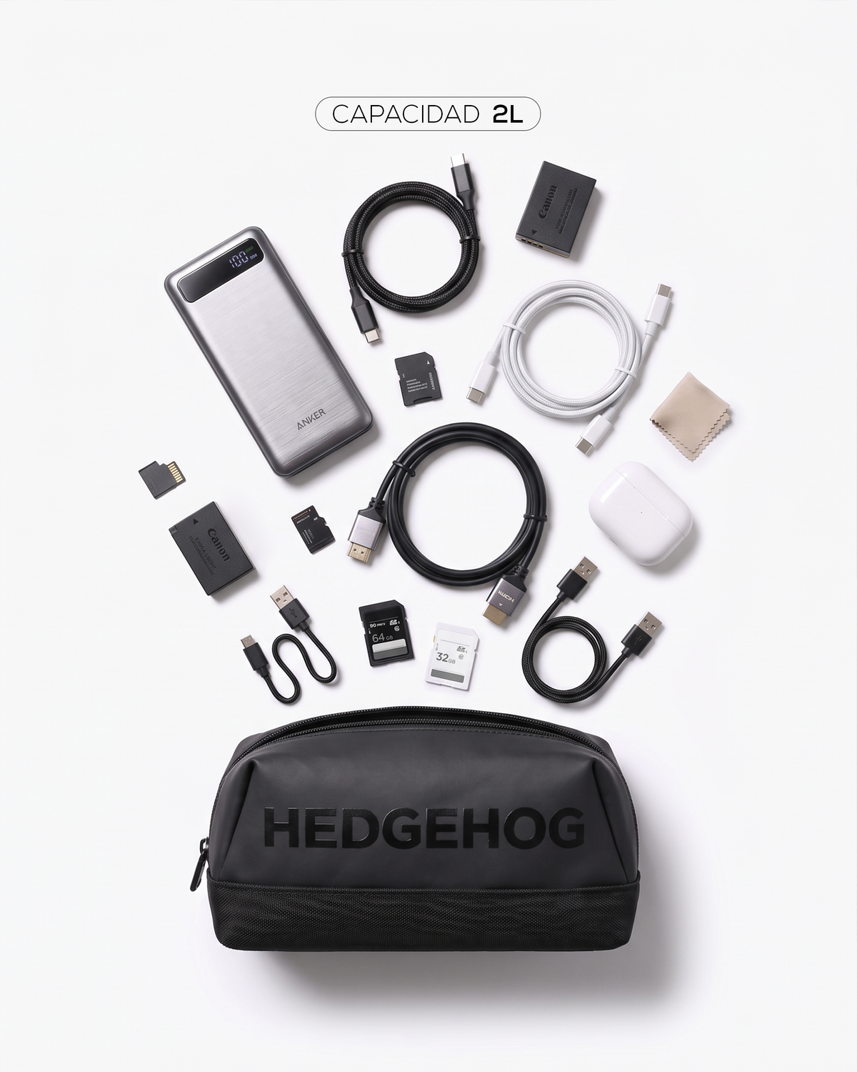 Estuche Organizador de Cables Setup X Black