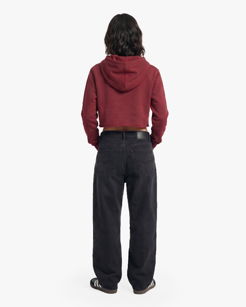 Hoodie Crop Wine