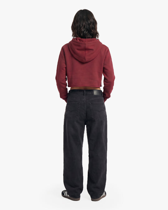 Hoodie Crop Wine