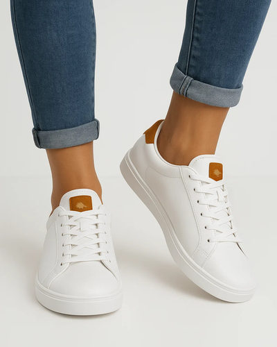 Zapato Deportivo Unisex Blanco/Café - Good Places