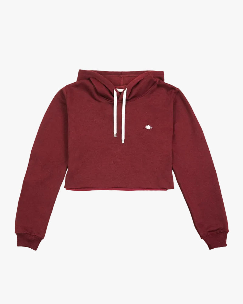 Hoodie Crop Wine