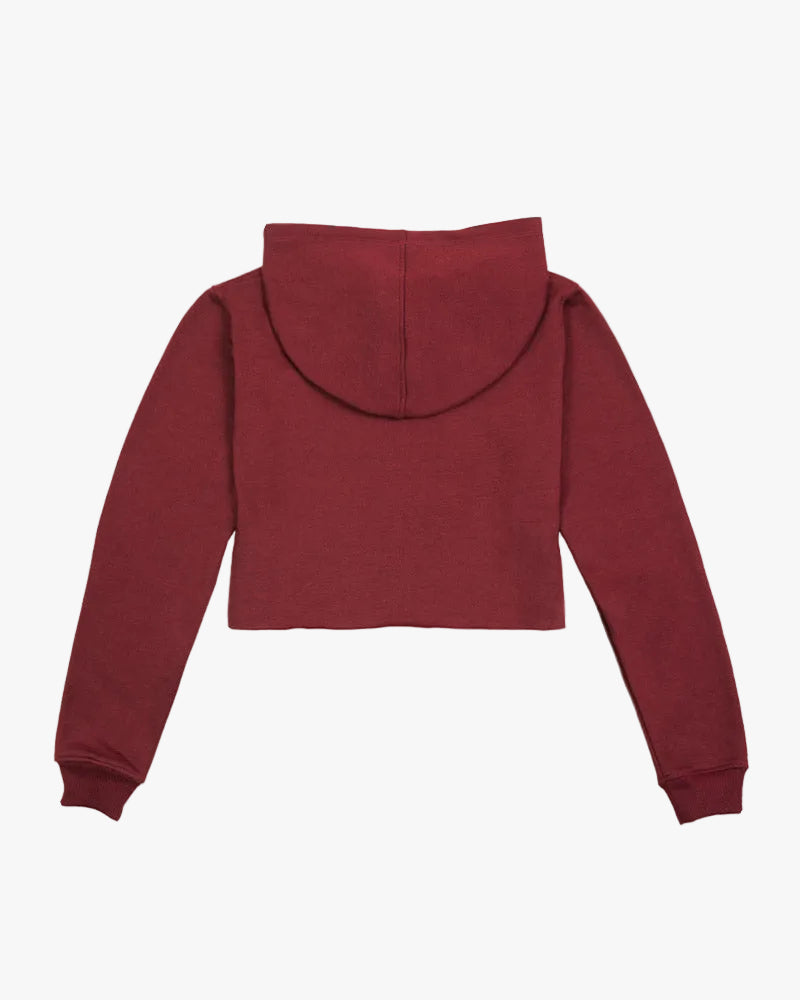 Hoodie Crop Wine