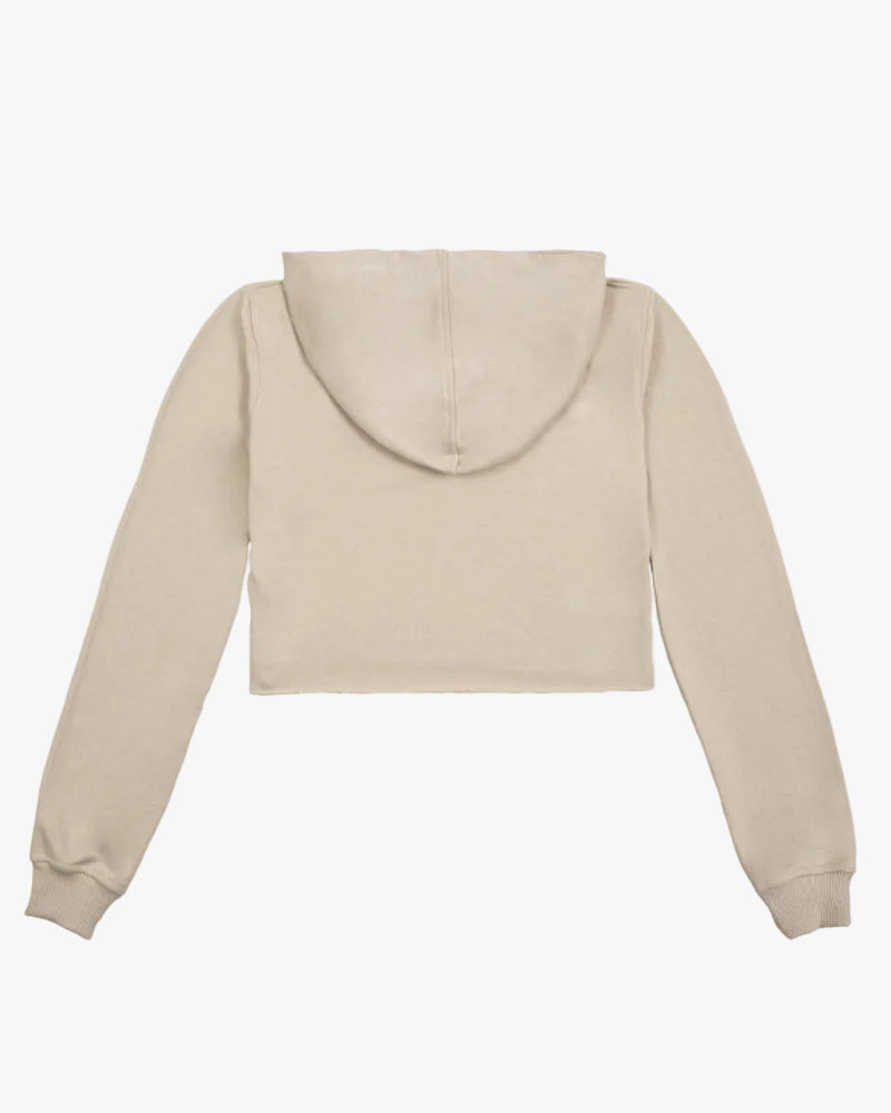 Hoodie Crop Beige