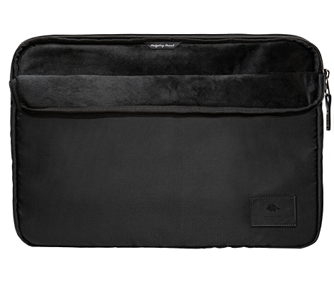 Estuche para computadora negro con felpa interna